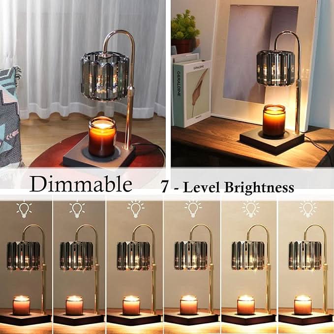 Candle Warmer Lamp - Black Glass - HER Home Design Boutique